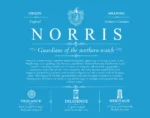 Norris family name heritage in Blue Norris family name heritage in Blue