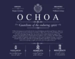 Ochoa last name origin and heritage in Navy Blue Ochoa last name origin and heritage in Navy Blue
