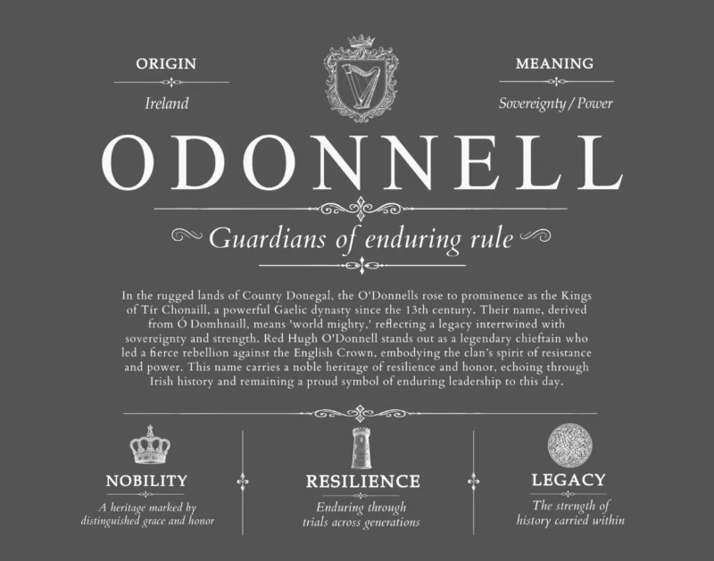 Odonnell surname origin and family heritage in Gray