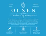 Olsen surname heritage and history in Blue Olsen surname heritage and history in Blue
