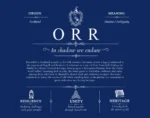 Orr family name heritage in Deep Blue Orr family name heritage in Deep Blue