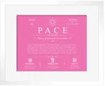 Pace surname meaning and heritage in Pink with White Matte Frame