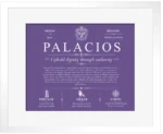 Palacios surname history and family heritage in Purple with White Matte Frame Palacios surname history and family heritage in Purple with White Matte Frame