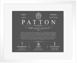Patton family name heritage in Gray with White Matte Frame