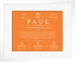 Paul last name history and origin in Orange with White Matte Frame Paul last name history and origin in Orange with White Matte Frame