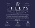 Phelps family name heritage in Navy Blue