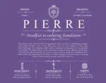 Pierre surname meaning history and origin in Purple