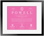 Powell family name history in Pink with Black Matte Frame