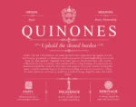 Quinones personalized last name meaning in Red