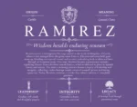 Ramirez surname history and heritage in Purple