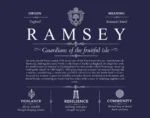 Ramsey family name history in Navy Blue