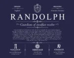 Randolph surname meaning and heritage in Navy Blue Randolph surname meaning and heritage in Navy Blue