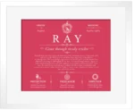 Ray surname meaning and origin in Red with White Matte Frame Ray surname meaning and origin in Red with White Matte Frame