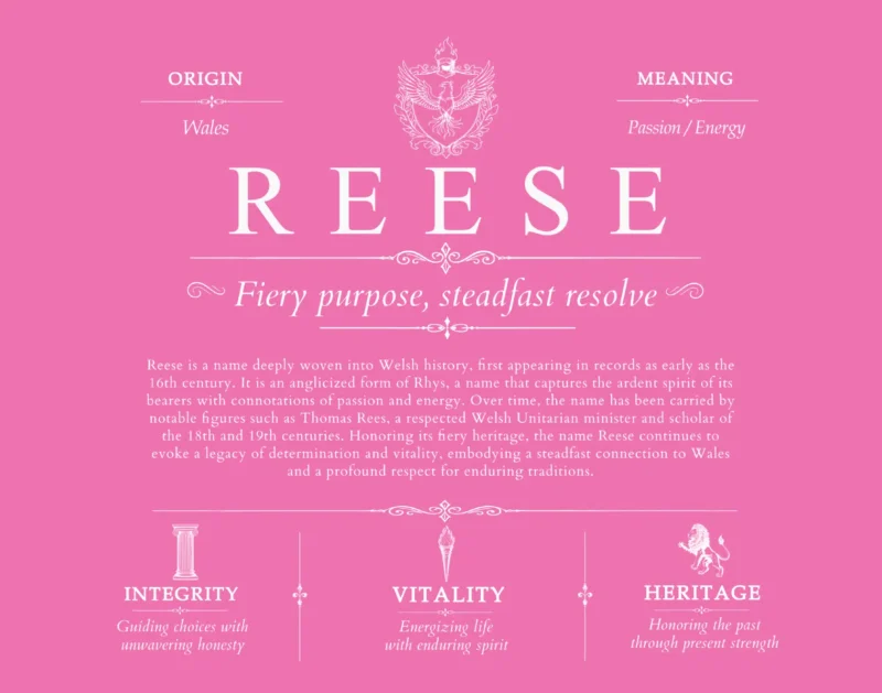 Reese family name history in Pink