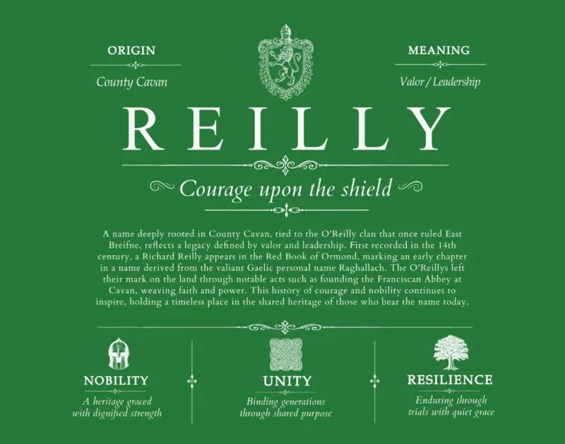 Reilly family name meaning and history in Dark Green