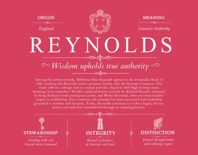 Reynolds family name history in Red