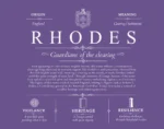 Rhodes surname origin and family heritage in Purple
