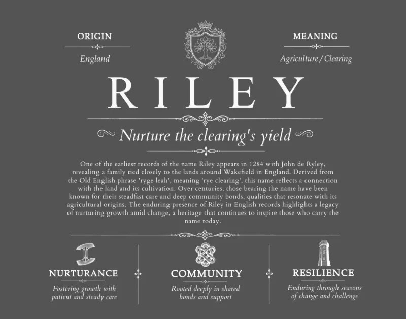 Riley family name heritage in Gray