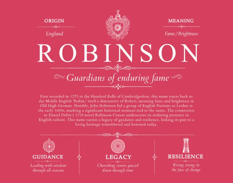 Robinson family name heritage in Red