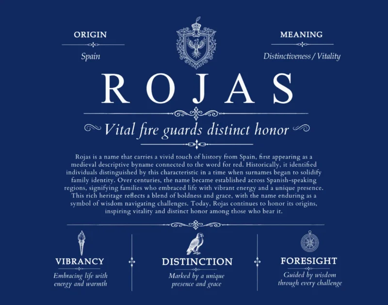 Rojas family name meaning and history in Deep Blue