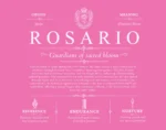 Rosario personalized surname meaning in Pink