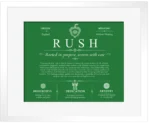 Rush personalized surname meaning in Dark Green with White Matte Frame Rush personalized surname meaning in Dark Green with White Matte Frame