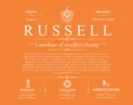 Russell personalized family surname in Orange