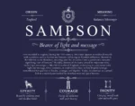 Sampson family name meaning and history in Navy Blue Sampson family name meaning and history in Navy Blue