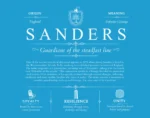 Sanders surname heritage and history in Blue