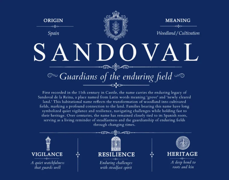 Sandoval family name heritage in Deep Blue