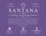 Santana family name meaning and origin in Purple