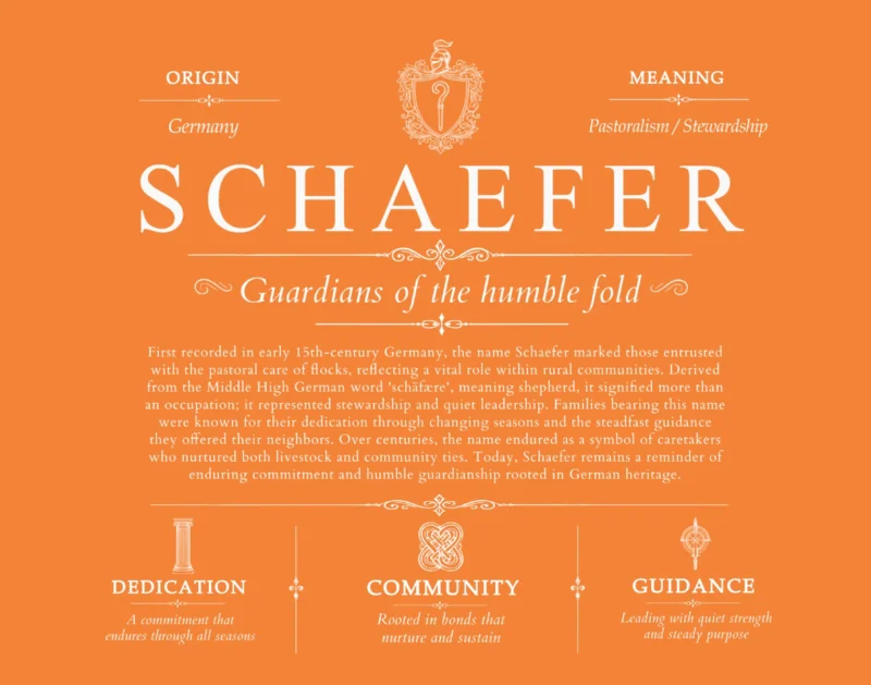 Schaefer family name origin and history in Orange