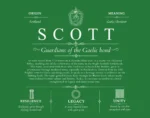 Scott surname origin and family heritage in Dark Green