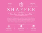 Shaffer personalized family surname in Pink