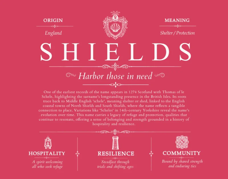 Shields last name history and origin in Red