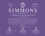 Simmons last name origin and heritage in Purple