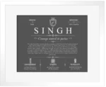 Singh surname meaning history and origin in Gray with White Matte Frame Singh surname meaning history and origin in Gray with White Matte Frame