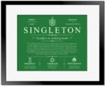 Singleton personalized last name meaning in Dark Green with Black Matte Frame