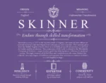 Skinner personalized family surname in Purple Skinner personalized family surname in Purple