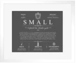 Small family name meaning and origin in Gray with White Matte Frame