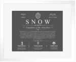 Snow surname history and family heritage in Gray with White Matte Frame