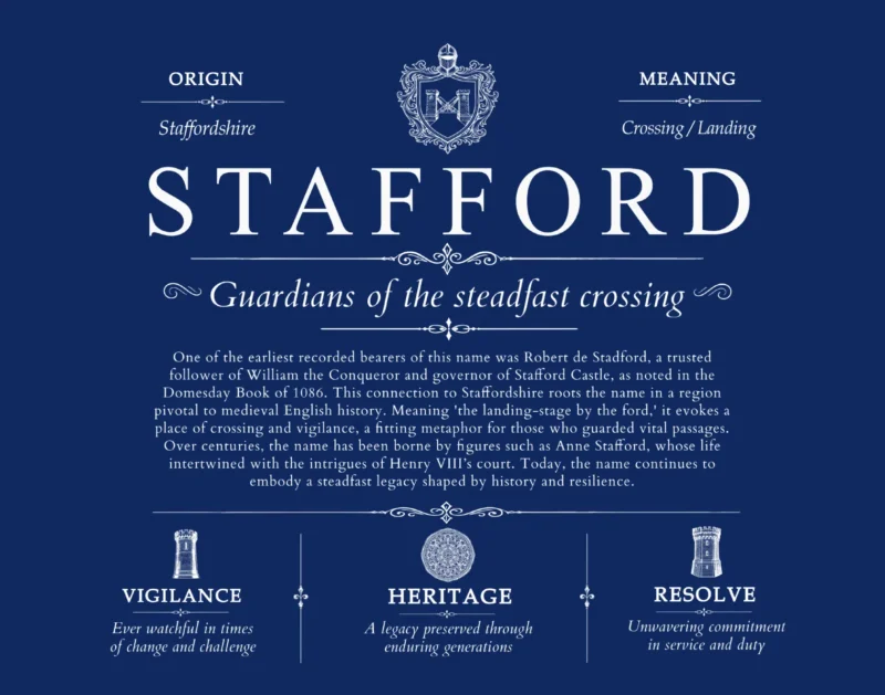 Stafford surname origin and family heritage in Deep Blue