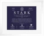 Stark last name meaning and origin in Navy Blue with White Matte Frame Stark last name meaning and origin in Navy Blue with White Matte Frame