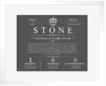 Stone surname origin and family heritage in Gray with White Matte Frame Stone surname origin and family heritage in Gray with White Matte Frame