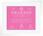 Swanson surname meaning and origin in Pink with White Matte Frame Swanson surname meaning and origin in Pink with White Matte Frame
