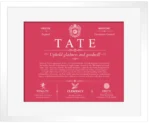 Tate surname meaning and origin in Red with White Matte Frame Tate surname meaning and origin in Red with White Matte Frame