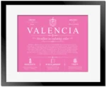 Valencia surname meaning history and origin in Pink with Black Matte Frame