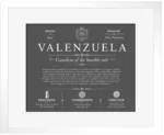 Valenzuela surname meaning history and origin in Gray with White Matte Frame Valenzuela surname meaning history and origin in Gray with White Matte Frame