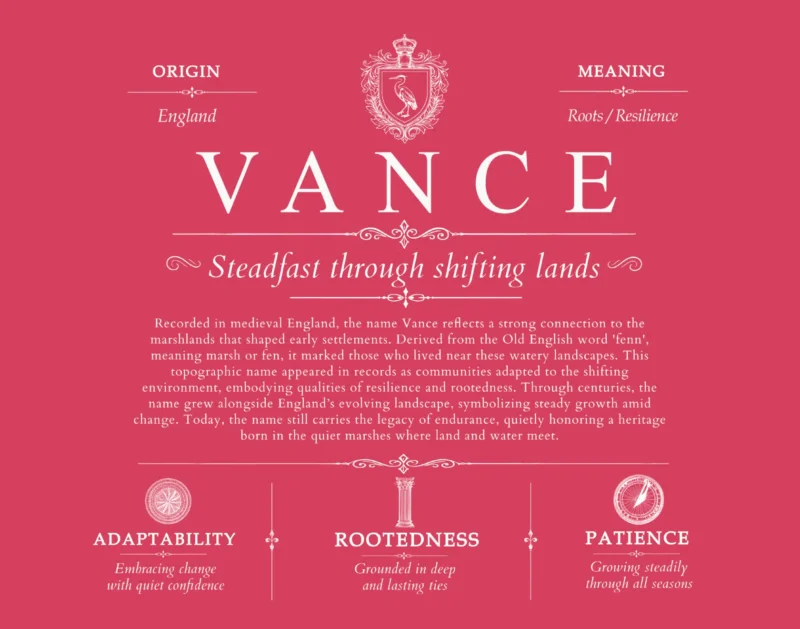 Vance surname origin and history in Red