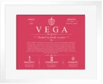 Vega surname meaning origin and heritage in Red with White Matte Frame Vega surname meaning origin and heritage in Red with White Matte Frame